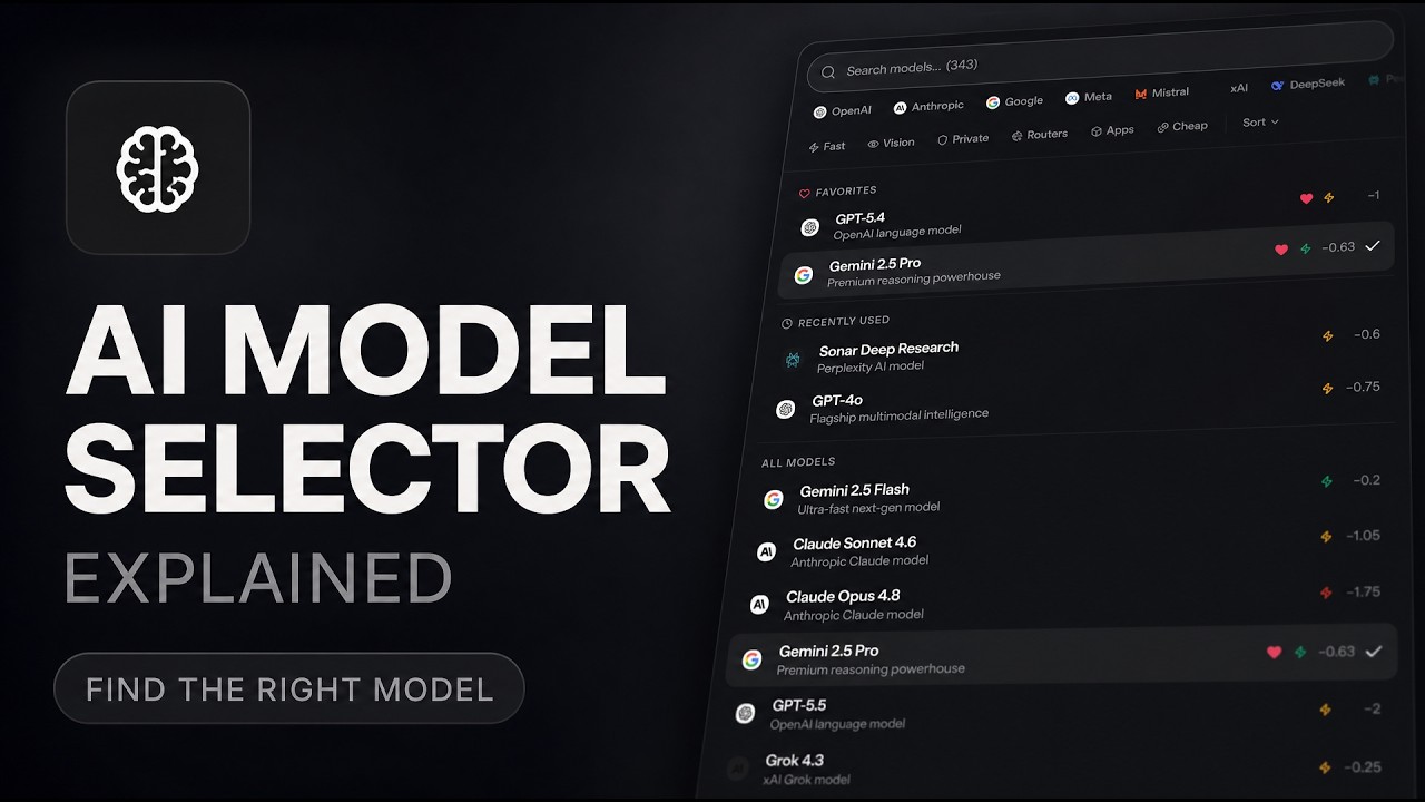 Krater.ai model selector explained!