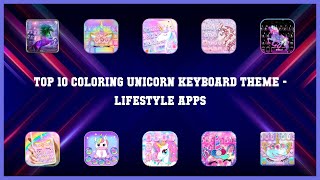 Top 10 Coloring Unicorn Keyboard Theme Android App screenshot 1