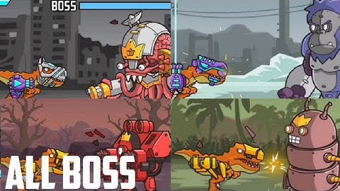 CyberDino T-Rex vs Robot - all boss