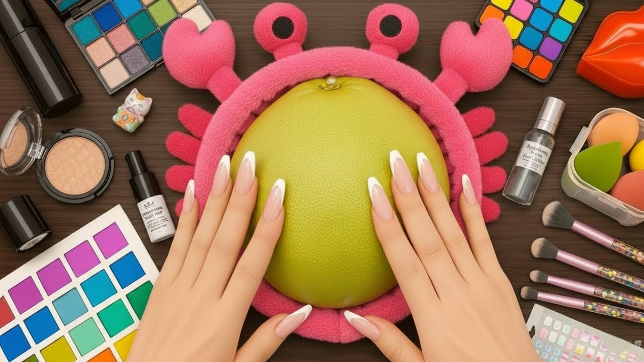 ASMR Makeup on Pomelo (No Talking)