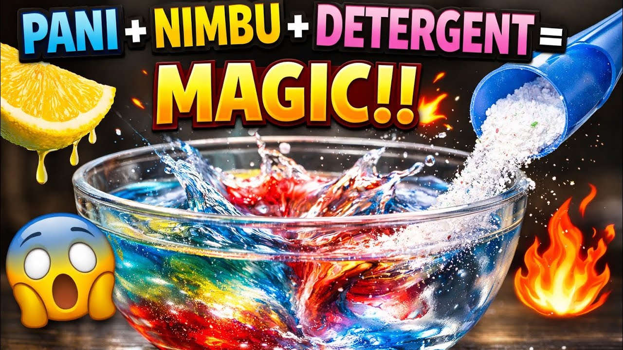 Water Lemon Detergent Experiment 😱 | Science Magic at Home 