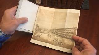 Amsterdam city guide with map & aquatint view 1827 Maaskamp rare French tourist pocket guide book