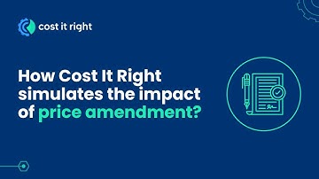 How Cost It Right simulates the impact of price amendment?