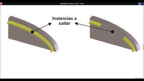 Solidworks matriz conducida por curva instancias a saltar