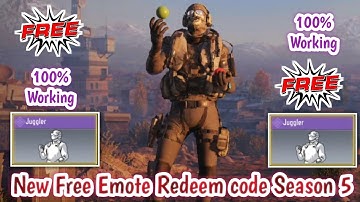 How To Get Free Emote in codm | New Emote Redeem code codm June 2021 | Season 5 Free Emote codm
