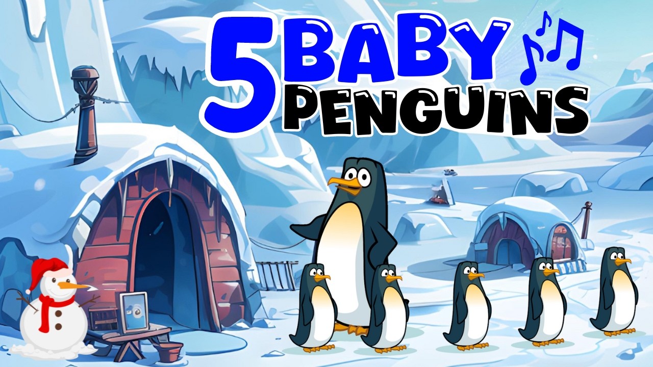 Five Baby Penguins | Fun and Educational Nursery Rhyme for Kids! - YouTube