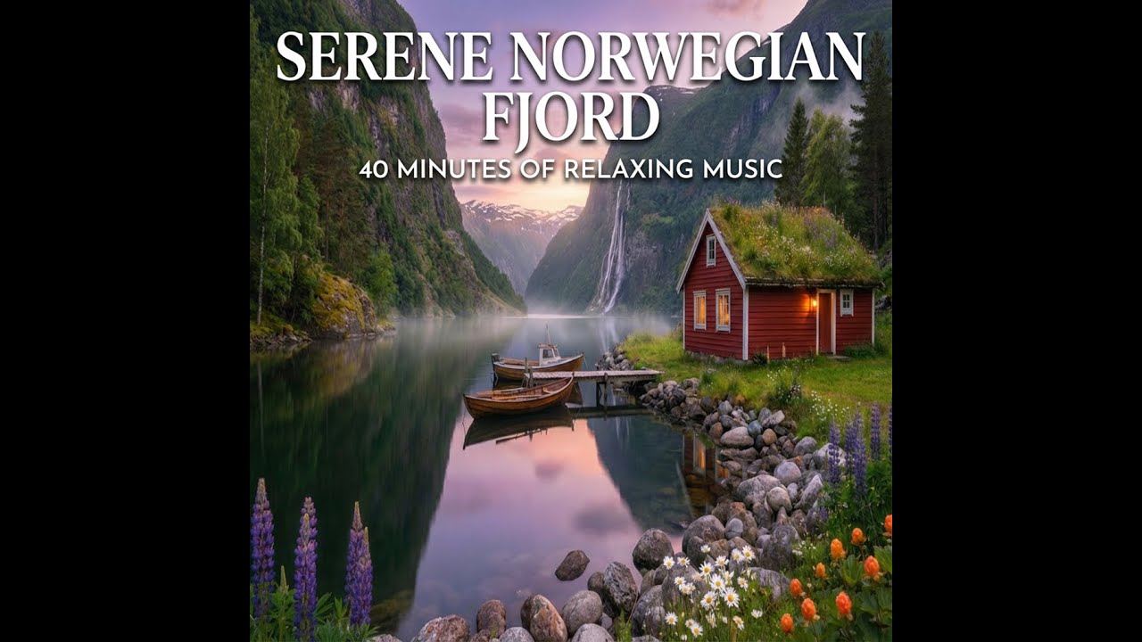 Serene Norwegian fjord - 40 minutes of relaxing music