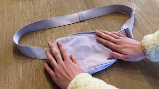 Close up of the Lululemon Athletica Everywhere Belt Bag Pastel Blue (PSLB)