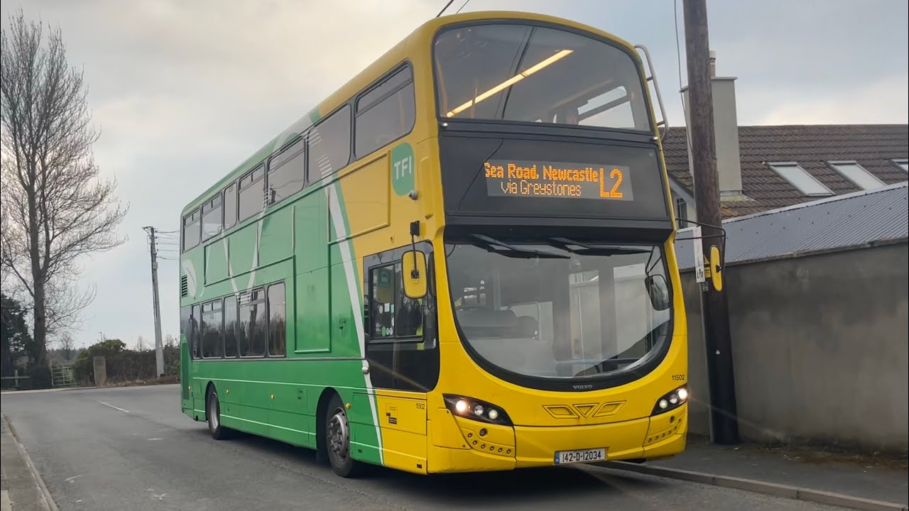 *Full diverted route visual* L2 sea road,Newcastle - Bray station (castle street) | 11572