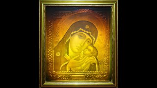 11x13" Icon Mother of God - True 3D Laser Hologram Picture on Glass screenshot 1