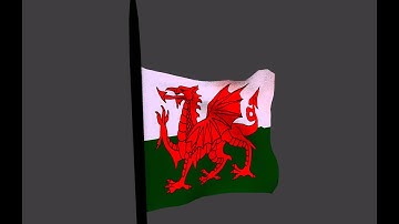 Welsh Flag 3D Model & Physics Animation - Blender