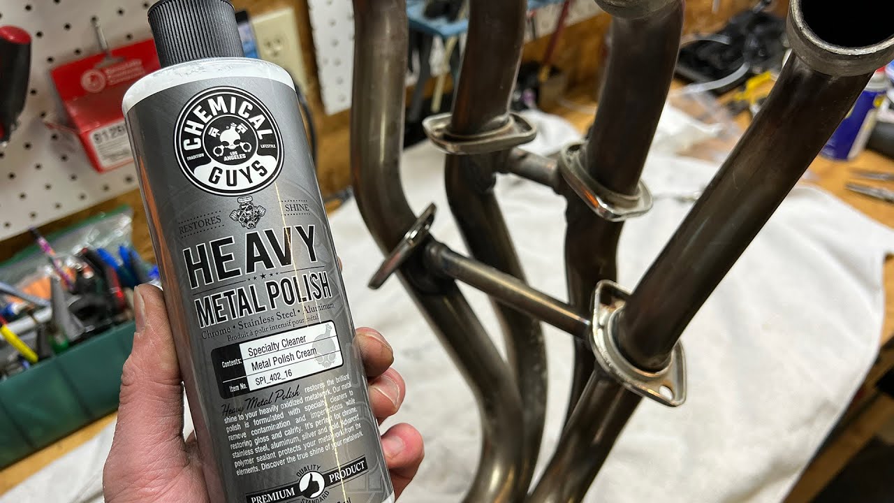 Chemical Guys Heavy Metal Polish REVIEW - Stainless Motorcycle Exhaust  Cleanup 