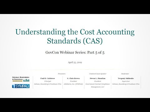 Video: Wat is de drempel voor Cost Accounting Standards?