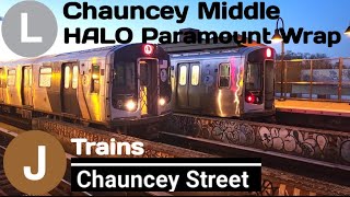 BMT Broadway Line (J)(L) Train Chauncey Middle Action @Chauncey St +HALO Wrap & Cuomo