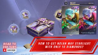 HOW TO GET NOLAN STARLIGHT SKIN FOR 10 DIAMONDS IN NEW ALLSTAR STARLIGHT CHEST EVENT | MLBB