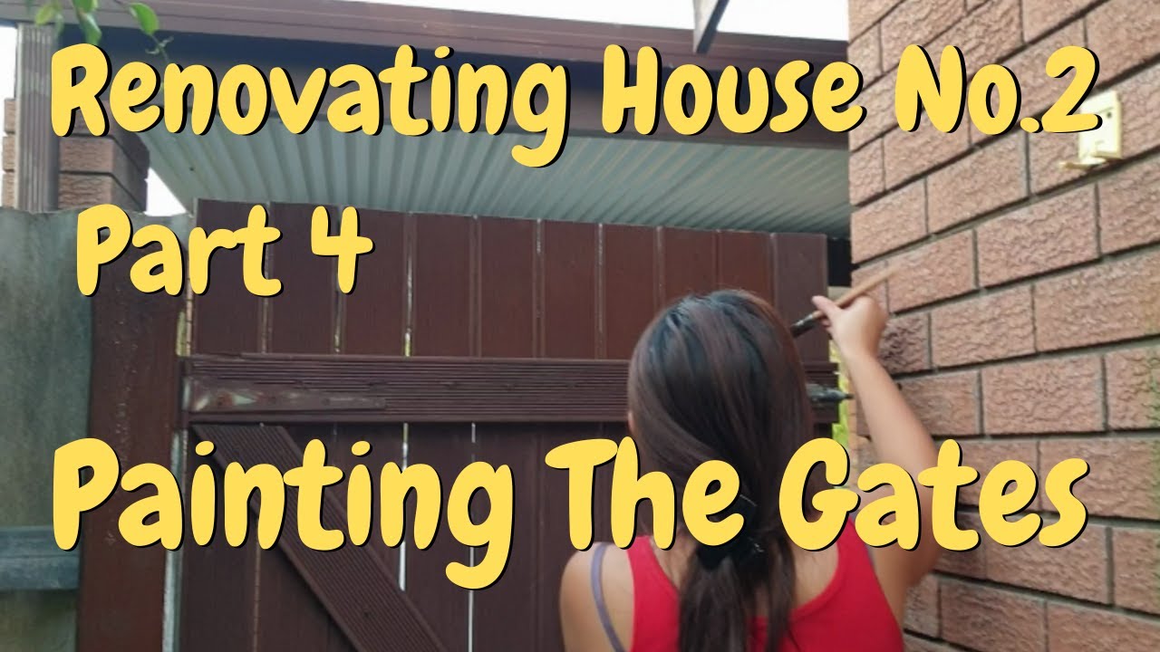 Renovating House 2. Part 4. Jenny Paints The Gates. - YouTube