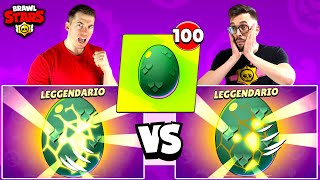 100x EGG DROP OPENING BATTLE! RaxoR vs Ferre! | Brawl Stars ITA