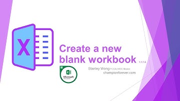 MOS Excel - Create a new blank workbook (1.1.1A)