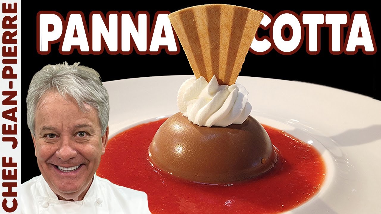 Chocolate Panna Cotta & Strawberry Sauce | Chef Jean-Pierre