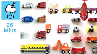 Small Vehicles Wooden Cars VooV ブーブ 変身 Transform collection Micro Machines  Tow Truck Tractor