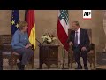 German Chancellor Merkel Meets Lebanese President Aoun German Chancellor Merkel Meets Lebanese President Aoun