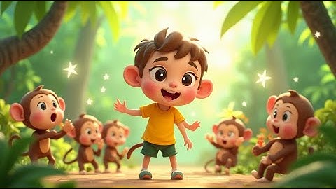 7 Dancing Monkeys on the Tree! | Fun Monkey Counting Song for Kids | Jungle Adventure Rhyme