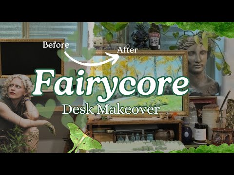 Cozy medieval fairycore desk set up!