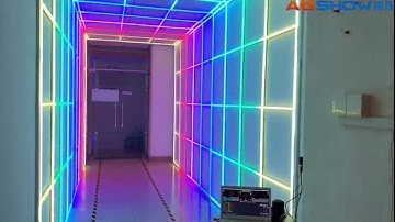 Aoshowled Office Showroom Tunnel Pixel Strips Lighting Project control by Madrix 5 professional key