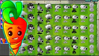 PvZ2 Survival  All PEASHOOTER Burned & Intensive Carrot Vs Zombies Gameplay.