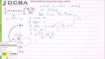 Strain Energy Method Numerical 3 (Hemispherical beam)