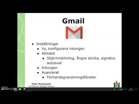 Gmail - Optimera inställningar, stjärnmärkning, ångra skicka, skapa signatur och autosvar