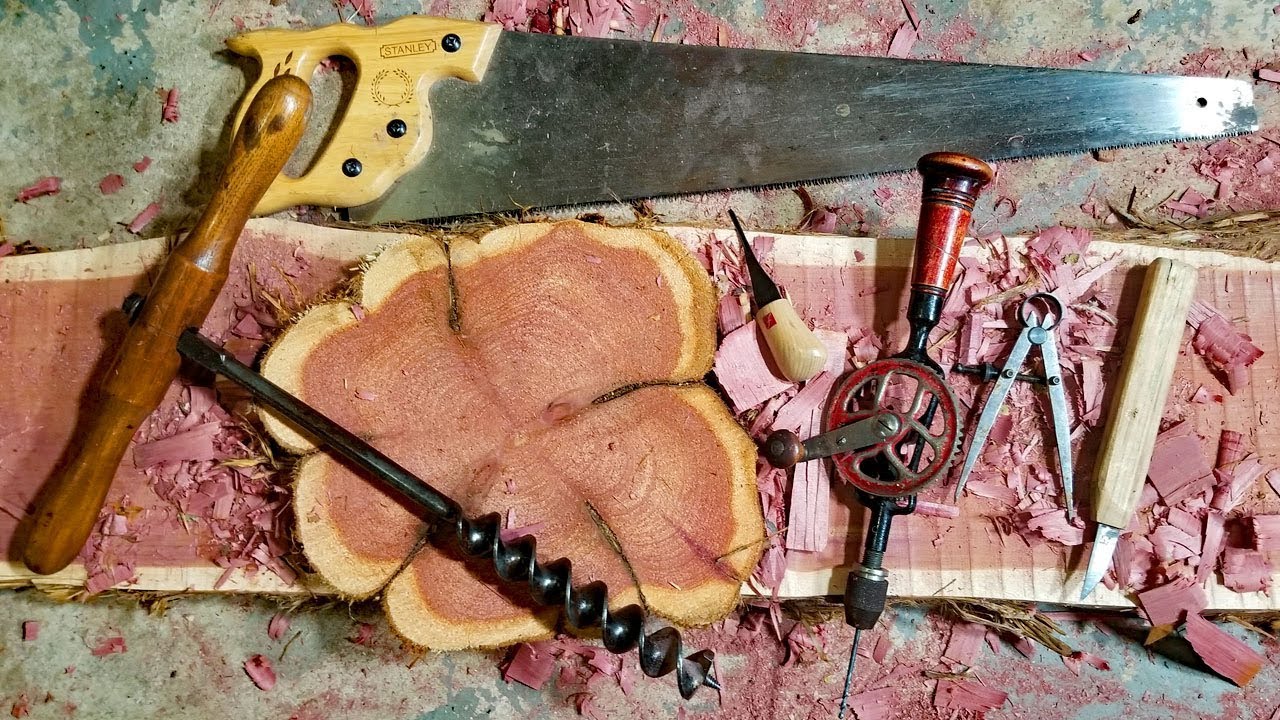 Making a stool with vintage hand tools