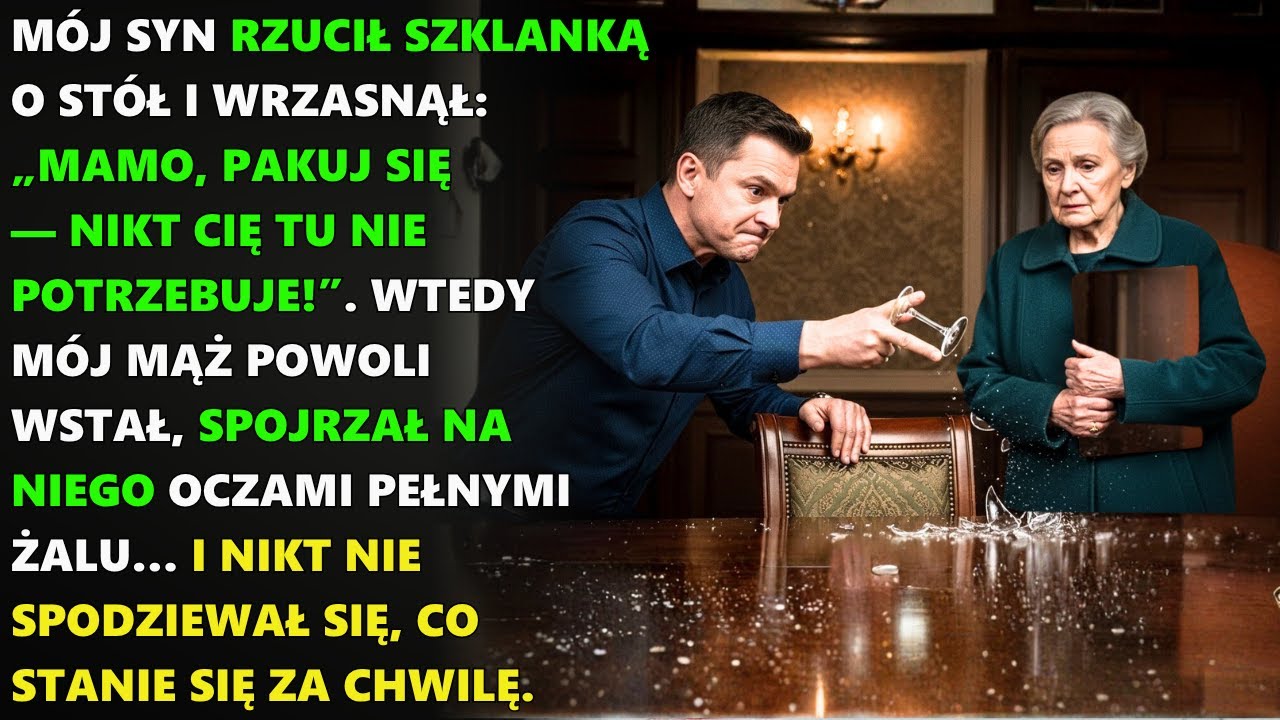 „Wynoś się!” — krzyczał syn. Wtedy mój mąż położył na stole teczkę, która zniszczyła mu życie.