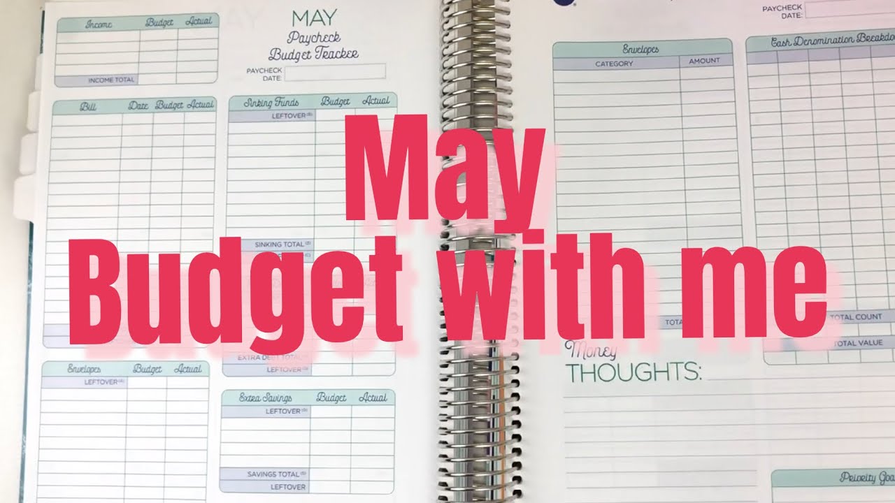 May BUDGET WITH ME| The budget Mom paycheck by paycheck workbook - YouTube