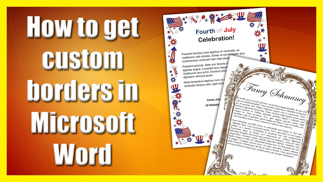 make a custom border in word