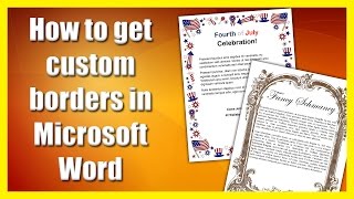 How To Get A Custom Border In Microsoft Word