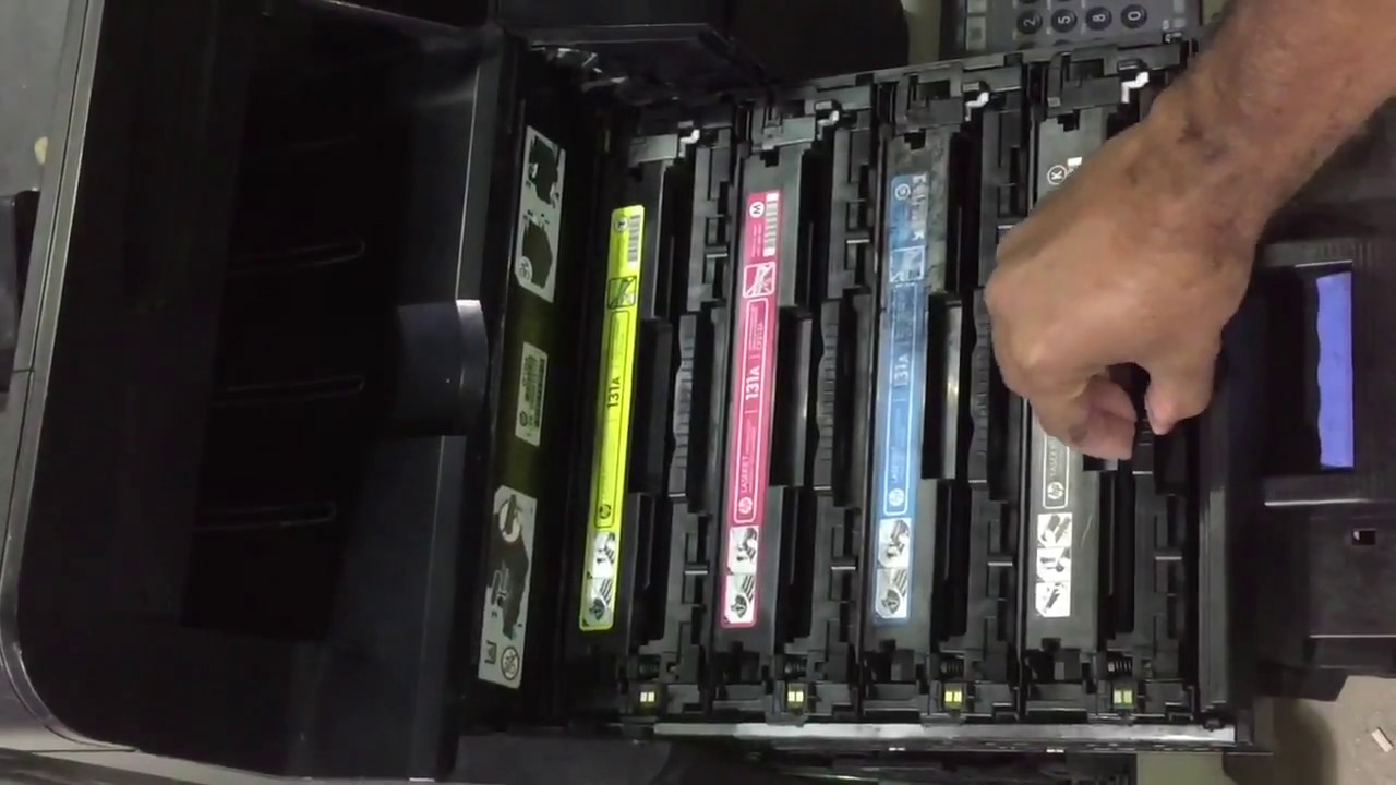Replacing toner the HP LaserJet Pro 200 Color MFP M276nw Printer Series YouTube