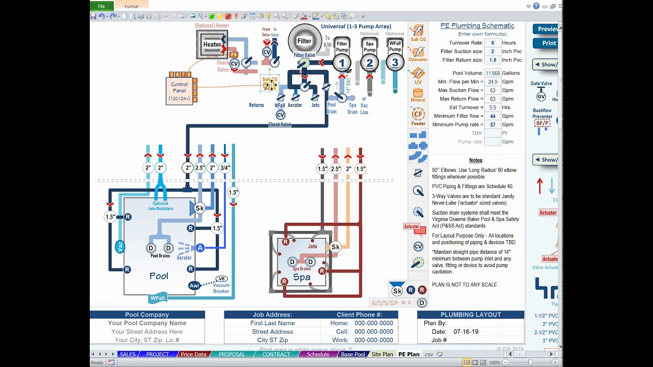Create Dynamic Pool Plumbing plans (ESI Pool Estimator) - YouTube