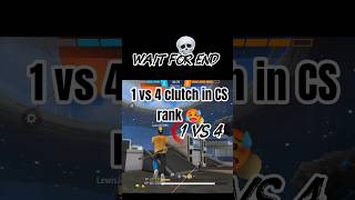1 vs 4 clutch in CS rank 🥵#freefire #viral #ff # gaming