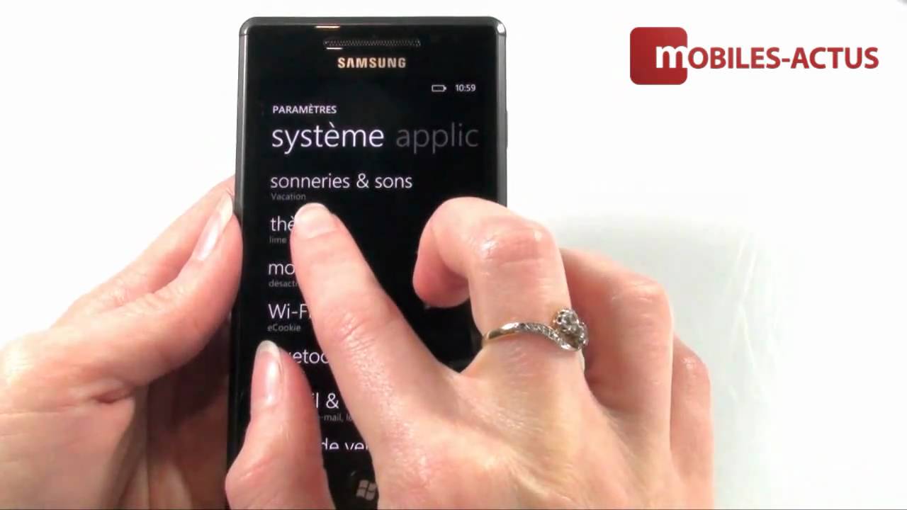 Test Samsung Omnia 7 - Démonstration vidéo