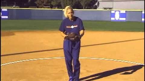 Sue Enquist coaches The Stride softball pitch