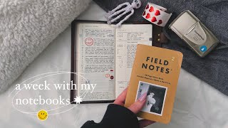 a week with my notebooks | hobonichi x field notes (ep. 2) ✸