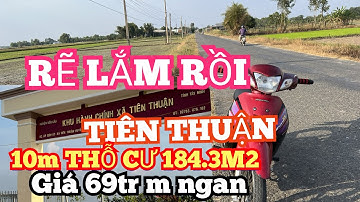 ♥BÁN 👉10m ĐẤT ĐUONG NHỰA THỖ CƯ 184.3m2♥ GẦN TRUNG TÂM HÀNH CHÍNH XÃ TIÊN THUẬN BC TN ♥lh 0984479902