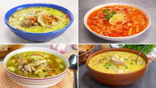 4 Homemade Hearty & Delicious CHICKEN SOUP RECIPES || Super Easy & Healthy. Recipes by Always Yummy