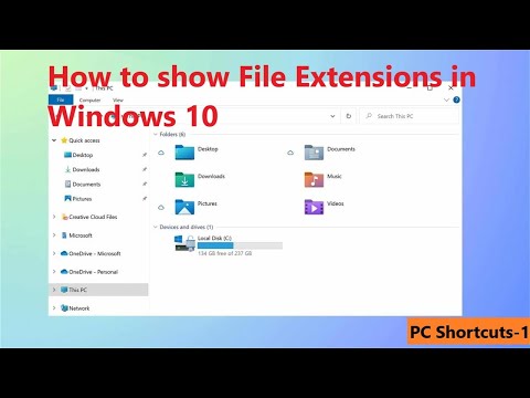 How to Show File Extensions in Windows 10