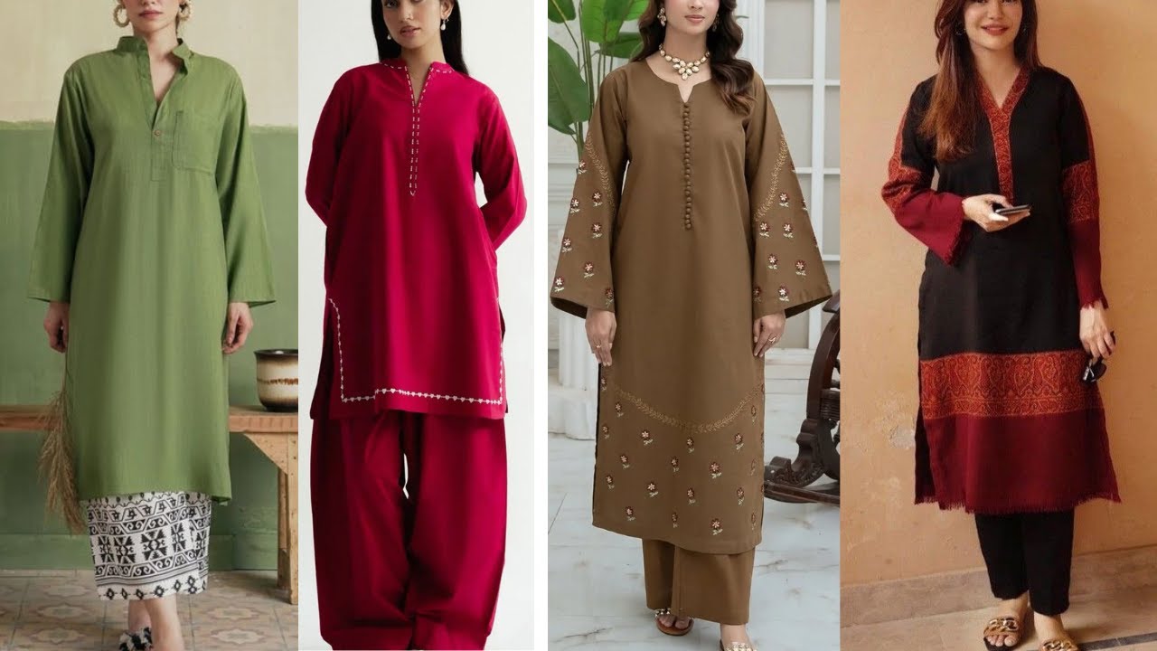 Дизайн однотонных костюмов из хаддара 2026 / Зимние модели платьев из хаддара / Идеи дизайна зимн...