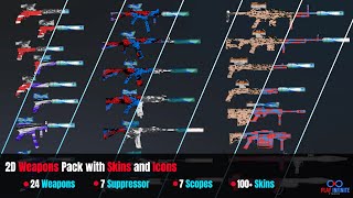 Weapon Pack 2D with Skins and Icons  Unity Asset Store