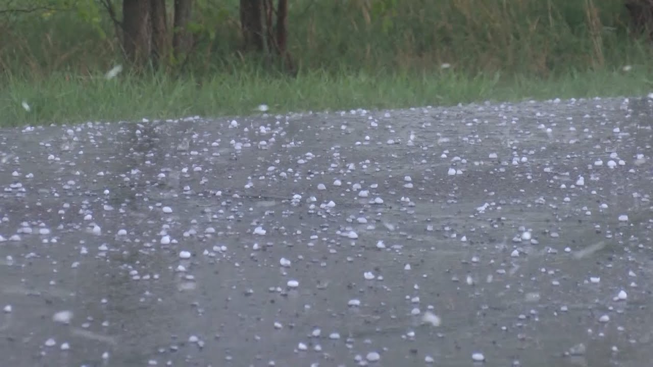 Hail and Lightning in Severe Thunderstorm,  Barron County, WI - 5/18/2022