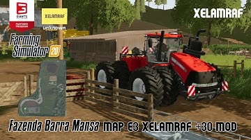 Farming Simulator 20 Mod +30 Vehicles Map Fazenda Barra Mansa | Map tour | Map Unknown | MEGA