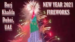 NEW YEARS EVE 2021 FIREWORKS AT BURJ KHALIFA DUBAI, UNITED ARAB EMIRATES || DUBAI MALL